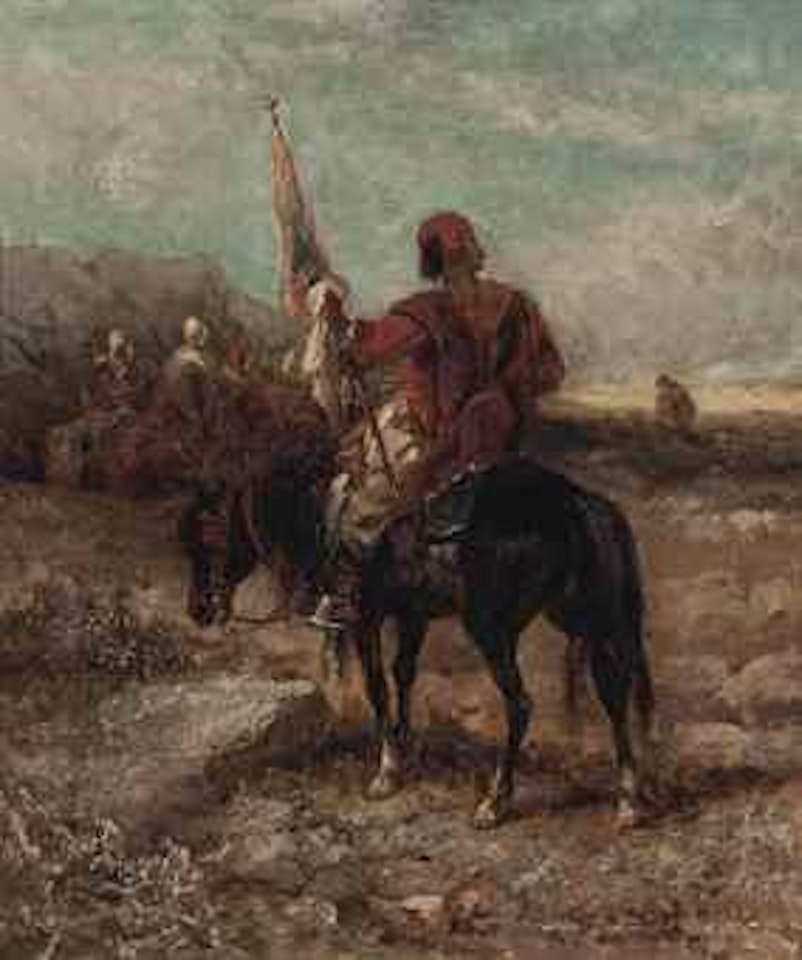 Arabian standard bearer by Adolf Schreyer