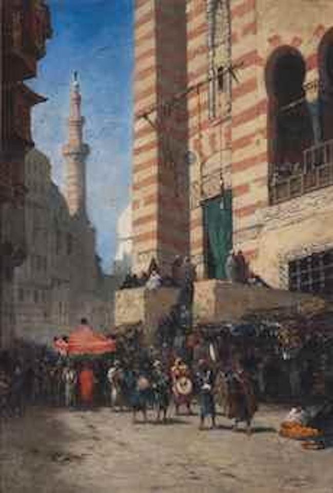 A procession in Cairo by Narcisse Berchere