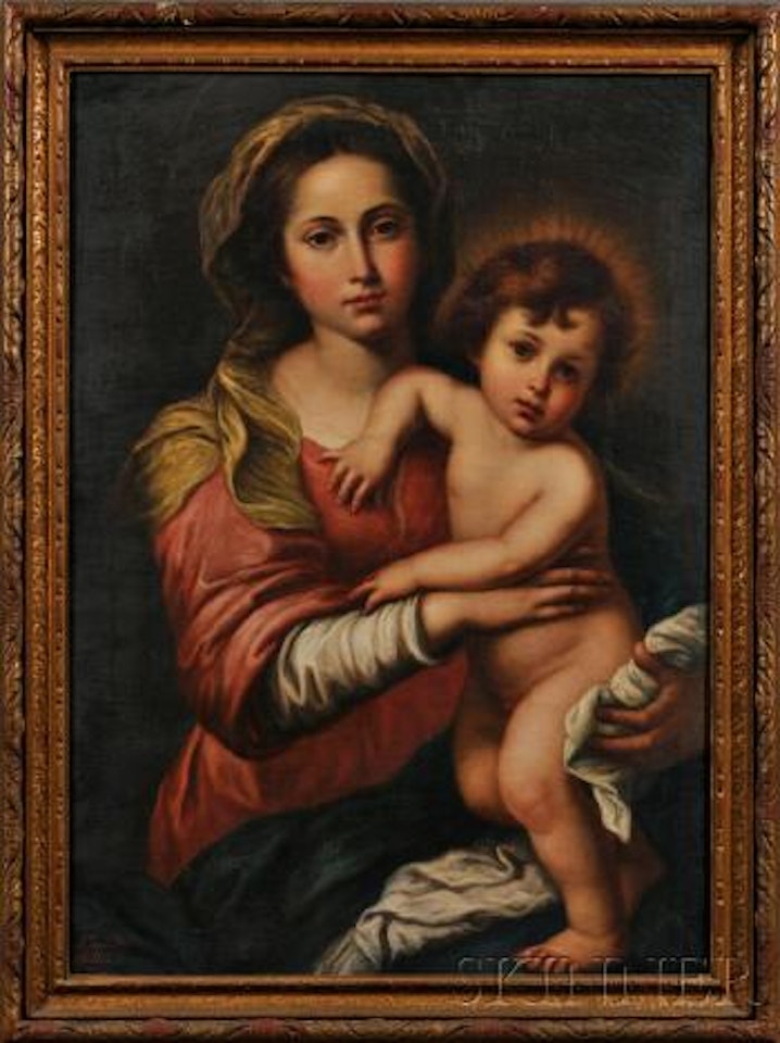 Madonna and Child by Achille Leonardi by Bartolomé Esteban Murillo