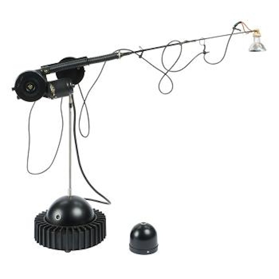 Aerial table lamp and remote by Ron Arad