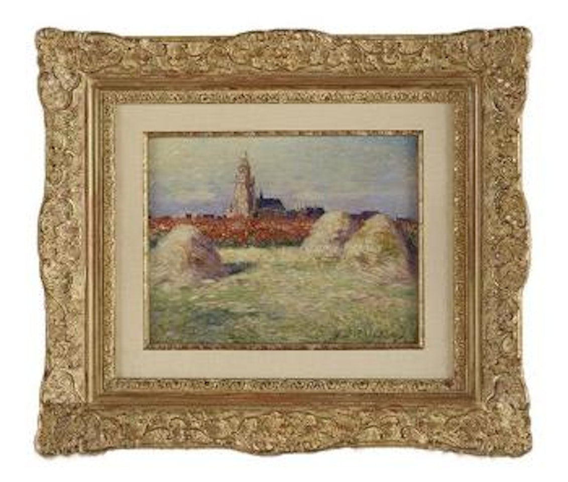 Meules de Foin et Champ de Coquelicots pres du Croisie by Ferdinand du Puigaudeau