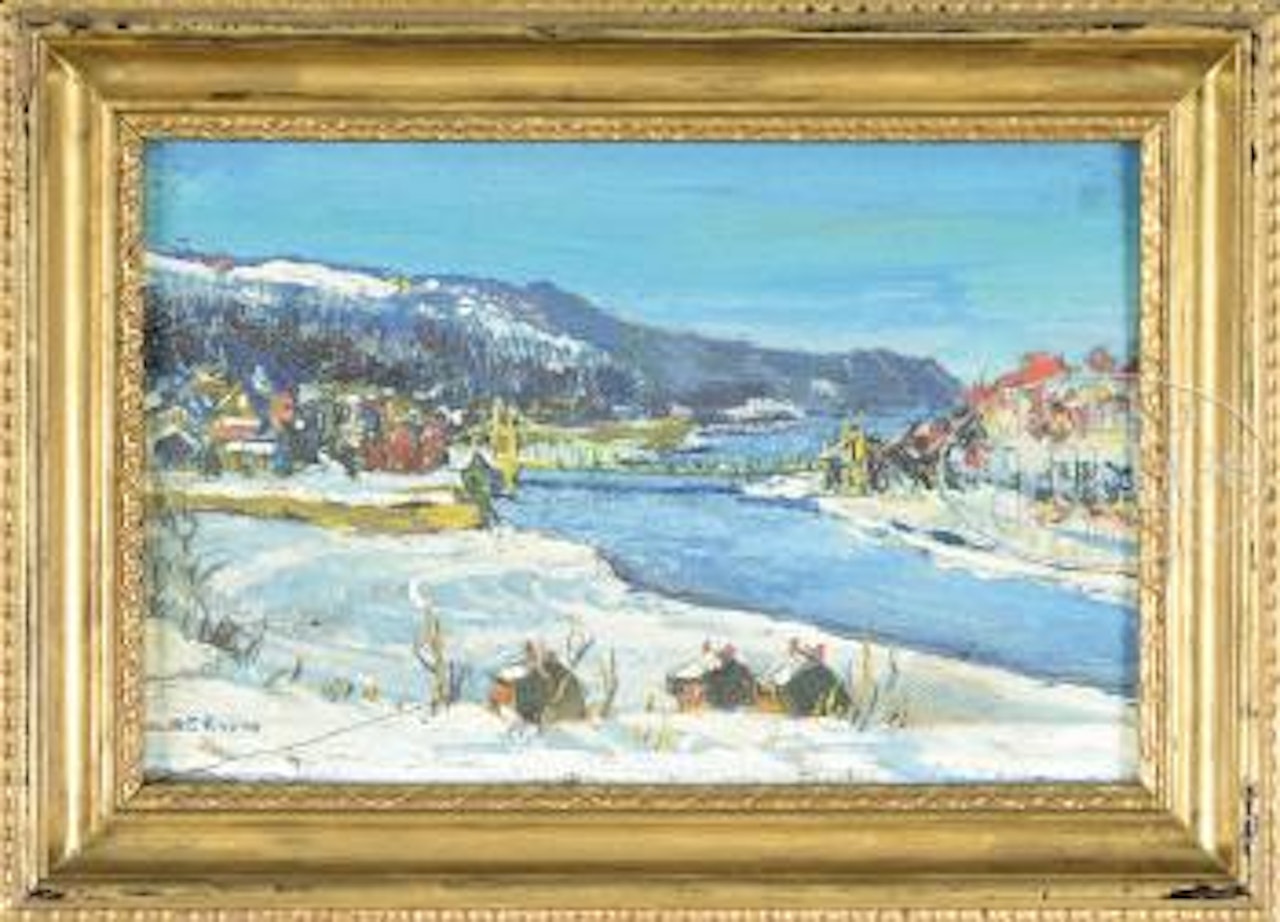 The yellow bridge by Walter Emerson Baum