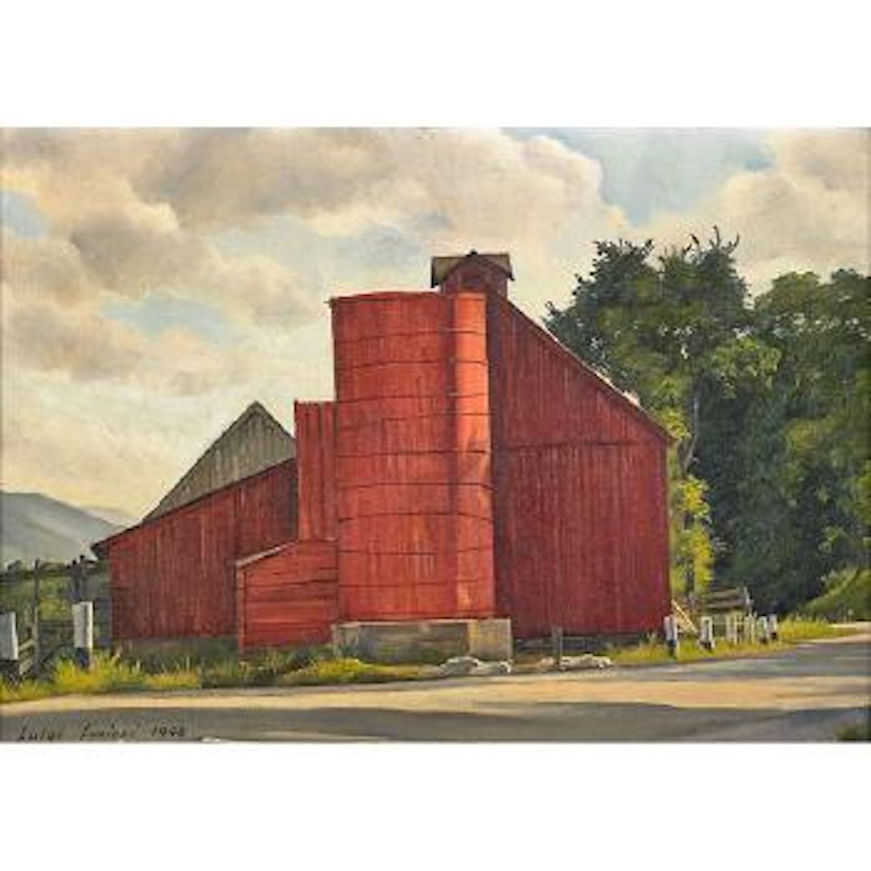 Untitled (Barn on the Road) by Luigi Lucioni
