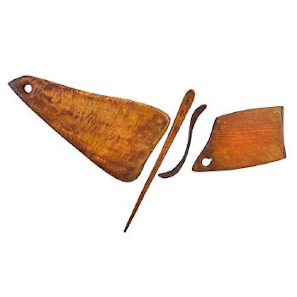 Kitchen implements: two cutting boards and two spoons by Wharton Esherick