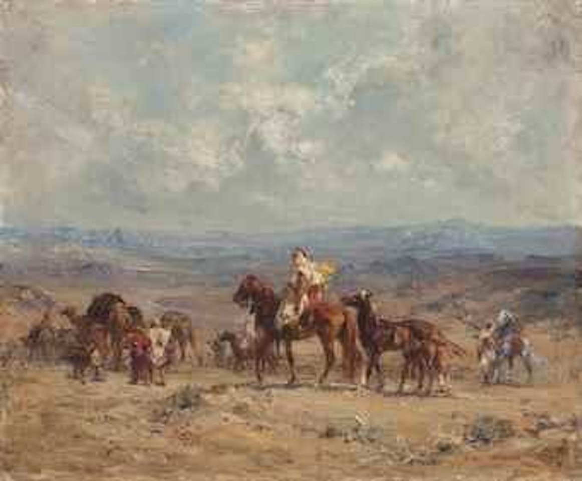 An Arab Caravan by Henri Émilien Rousseau