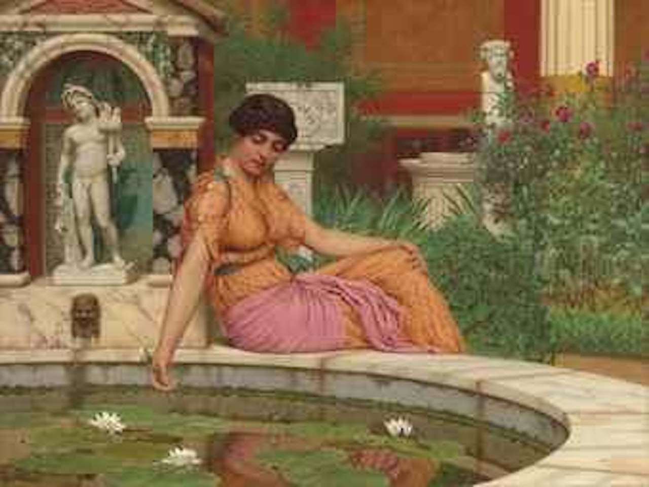 A Lily Pond by JOHN WILLIAM GODWARD, R.B.A.