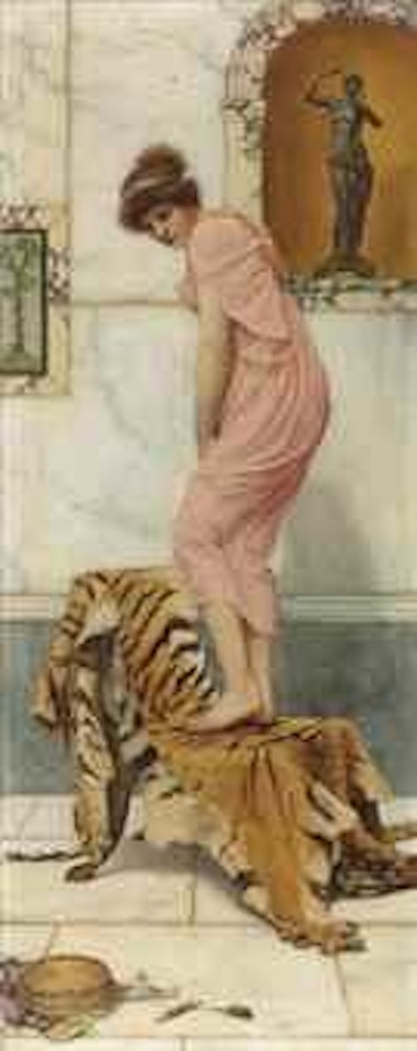 A mouse in the work basket by JOHN WILLIAM GODWARD, R.B.A.