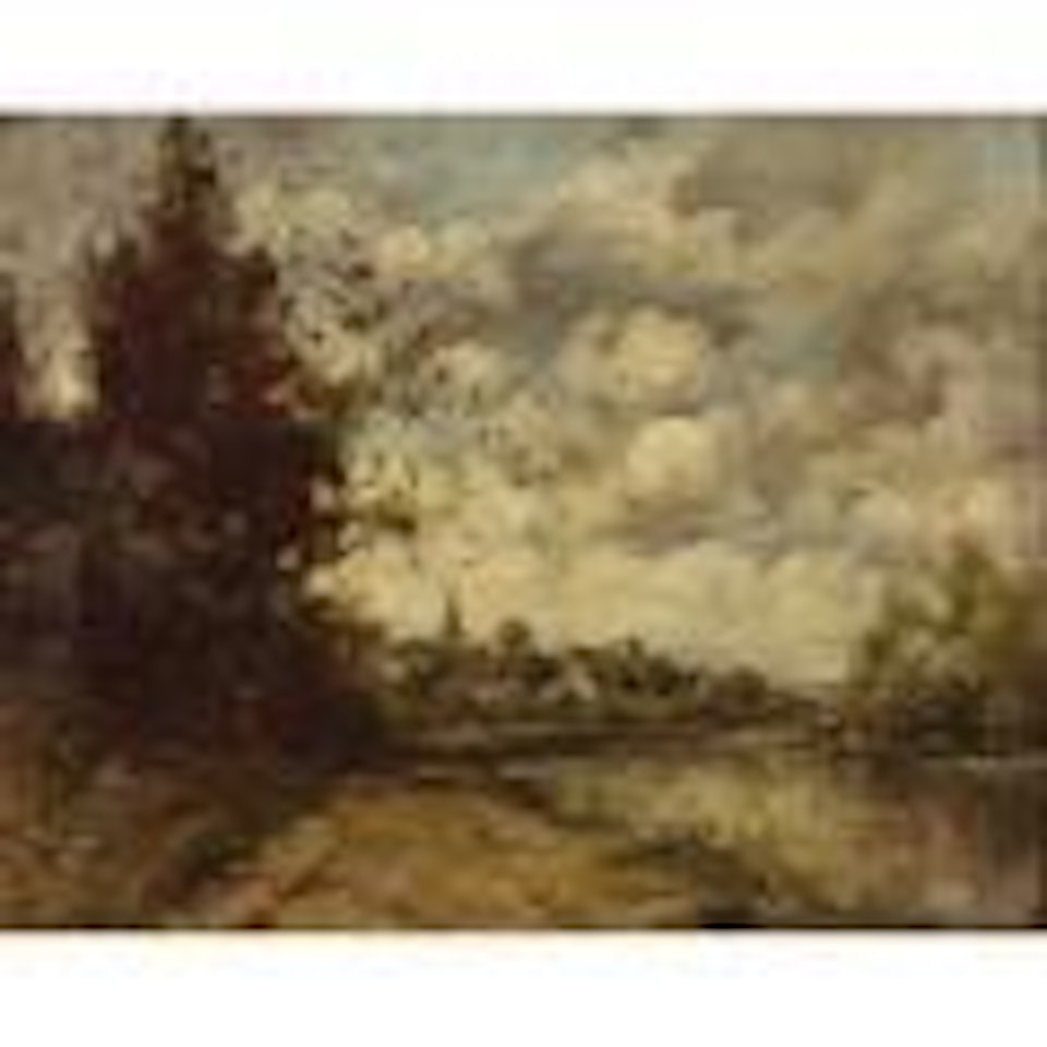 Paysage De Rive Et Bourg by Paul Désiré Trouillebert