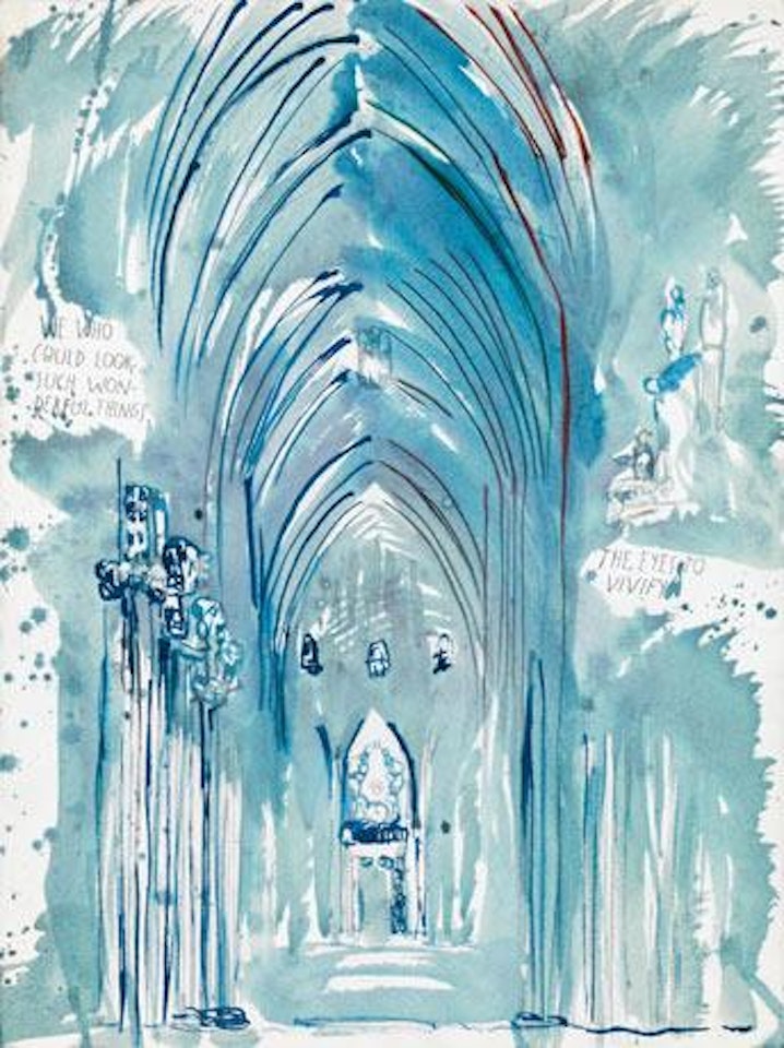 O.T. (Kathedrale) by Raymond Pettibon