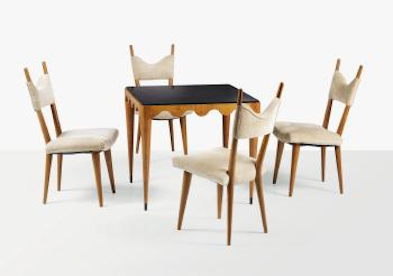Quatre Chaises 'Baltique' Et Table 'Ondulation' by Jean Royere