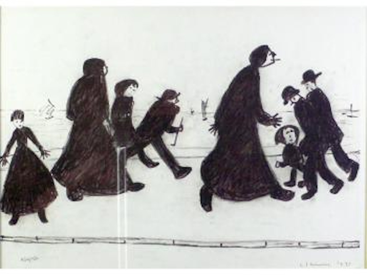 On a Promenade by Laurence Stephen Lowry
