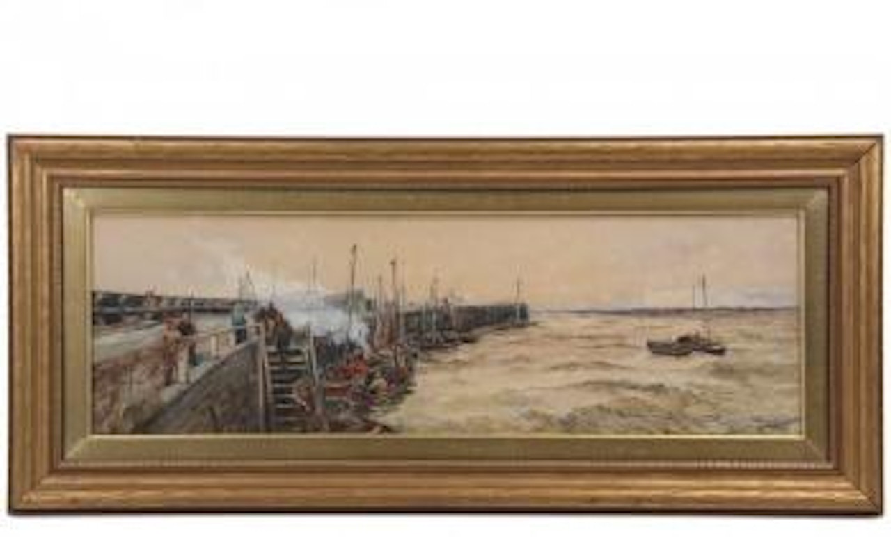 Amble Pier, Northumberland by Thomas Bush Hardy