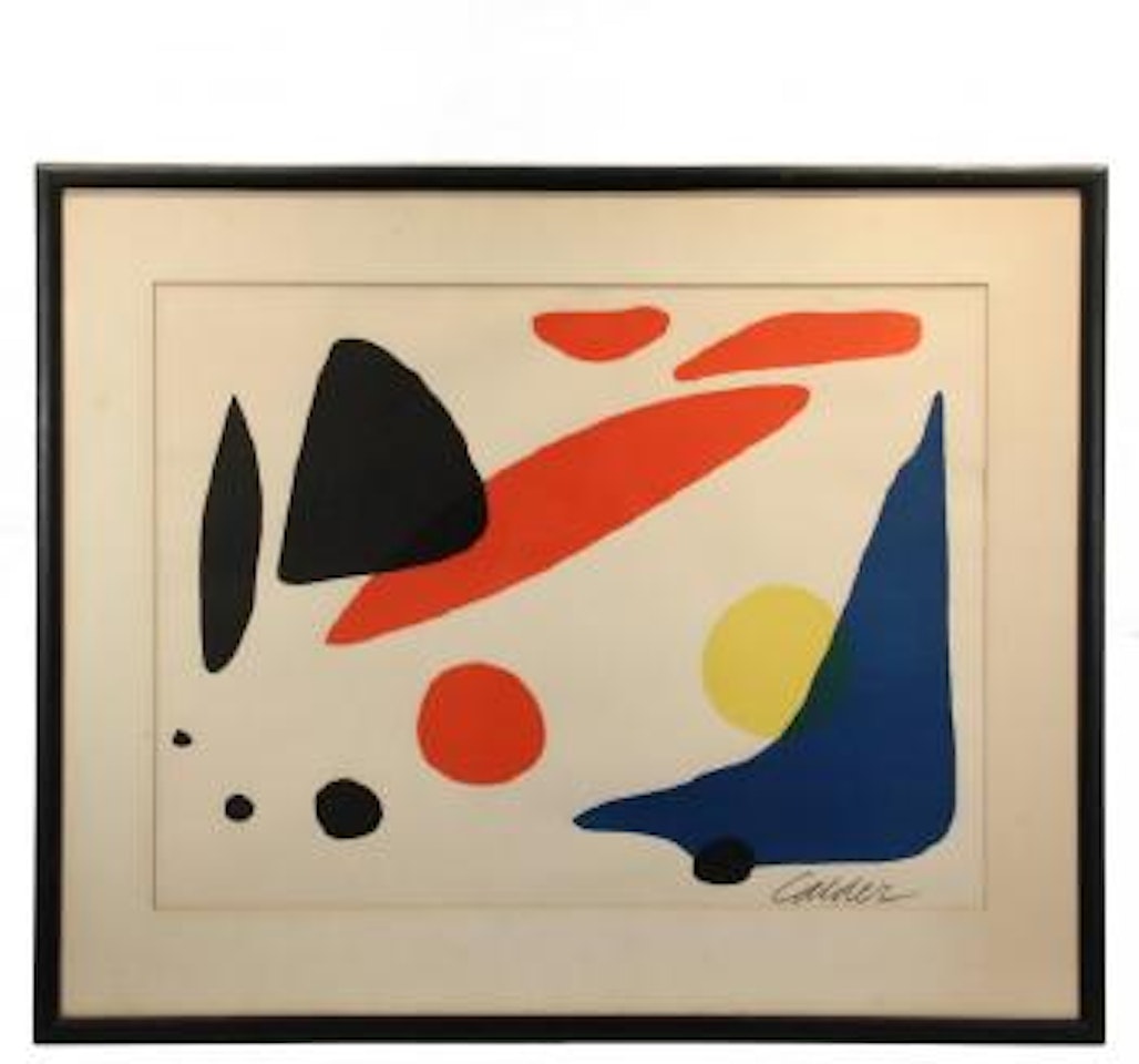 Composition (Blue Boomerang with Red, Black and Yellow shapes) by Alexander Calder