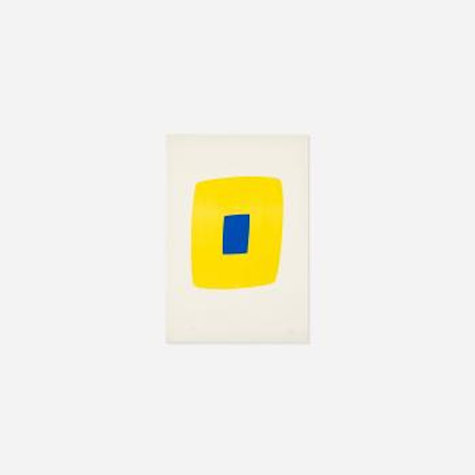 Yellow with dark blue by Ellsworth Kelly
