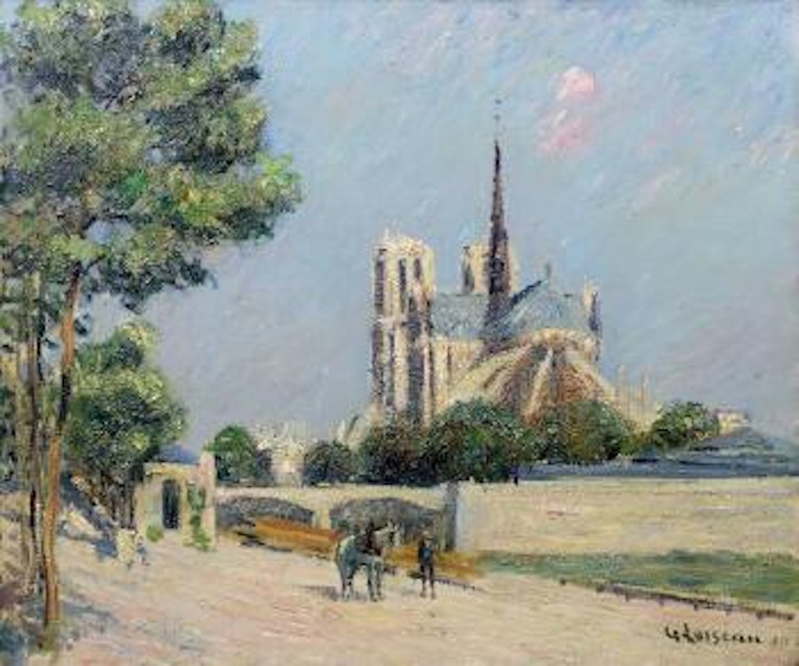 Notre-Dame de Paris, vue du pont de la Tournelle by Gustave Loiseau