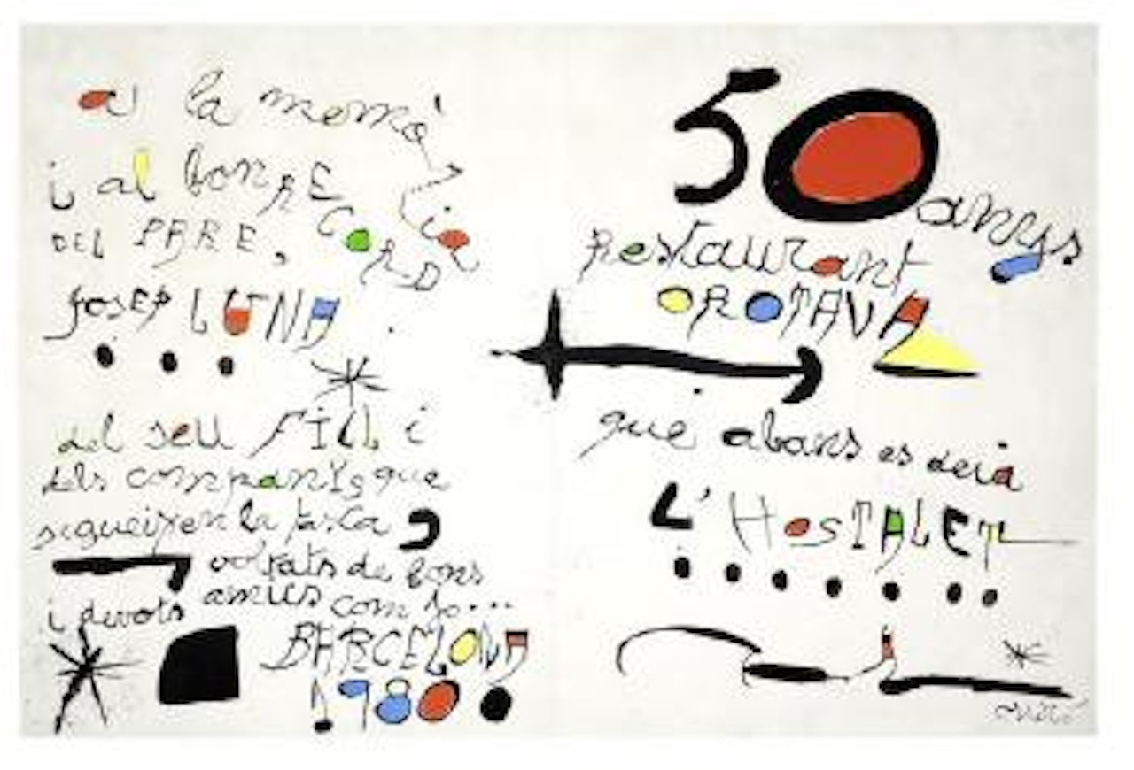 50 anys Restaurant Orotava by Joan Miró