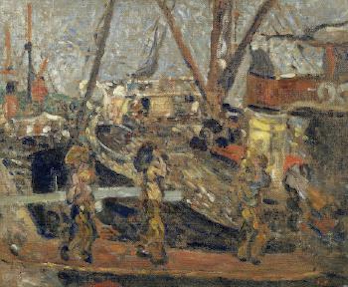 Déchargement du charbon à Rouen by Louis Valtat