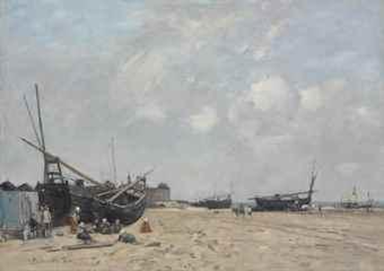 Berck, scène de plage by Eugène Boudin