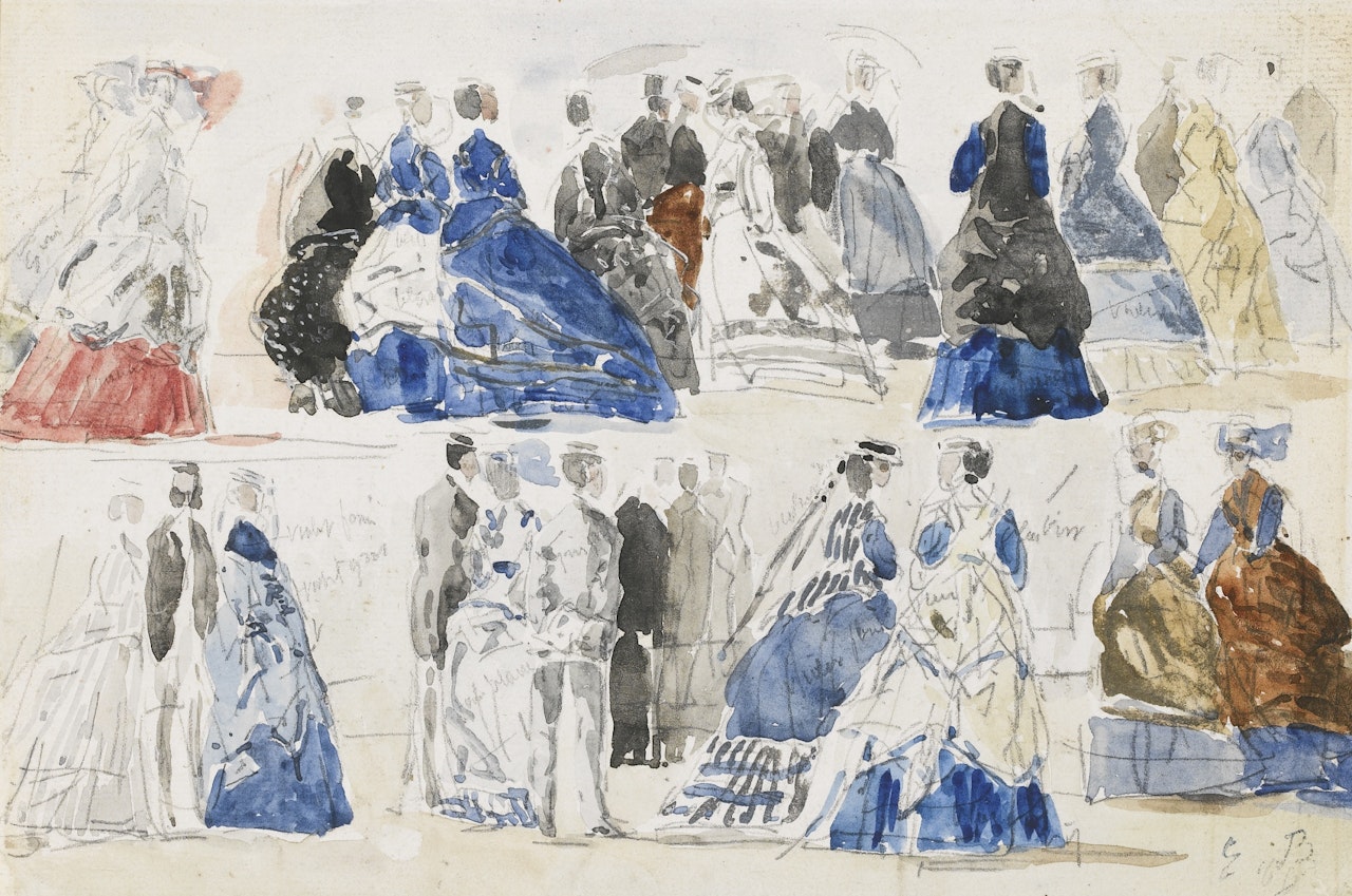 �TUDES DE CRINOLINES by Eugène Boudin