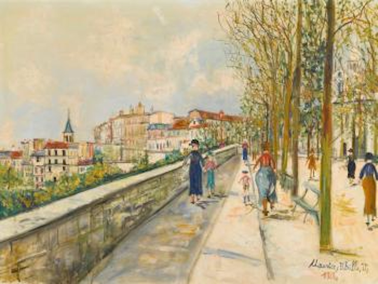 Les Remparts D'angoulême (Charente) by Maurice Utrillo
