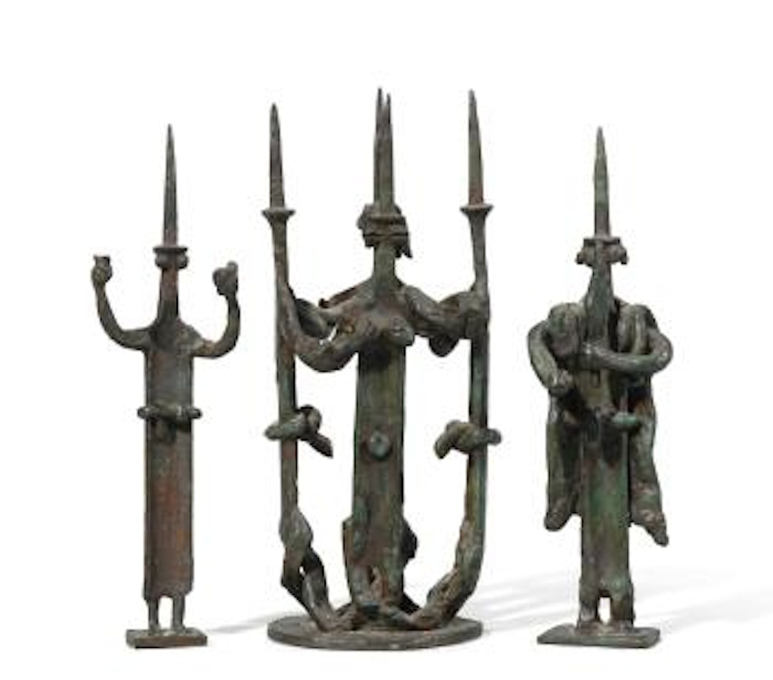 Variation On A Chisel I: Hebrew Object, Praying Man Variation On A Chisel II: Hebrew Object, Praying Man Variation On A Chisel IV: Hebrew Object, The Dance by Jacques Lipchitz