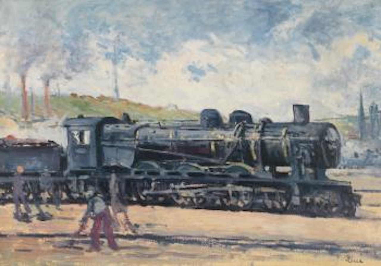 La Locomotive, Environs De Charleroi by Maximilien Luce
