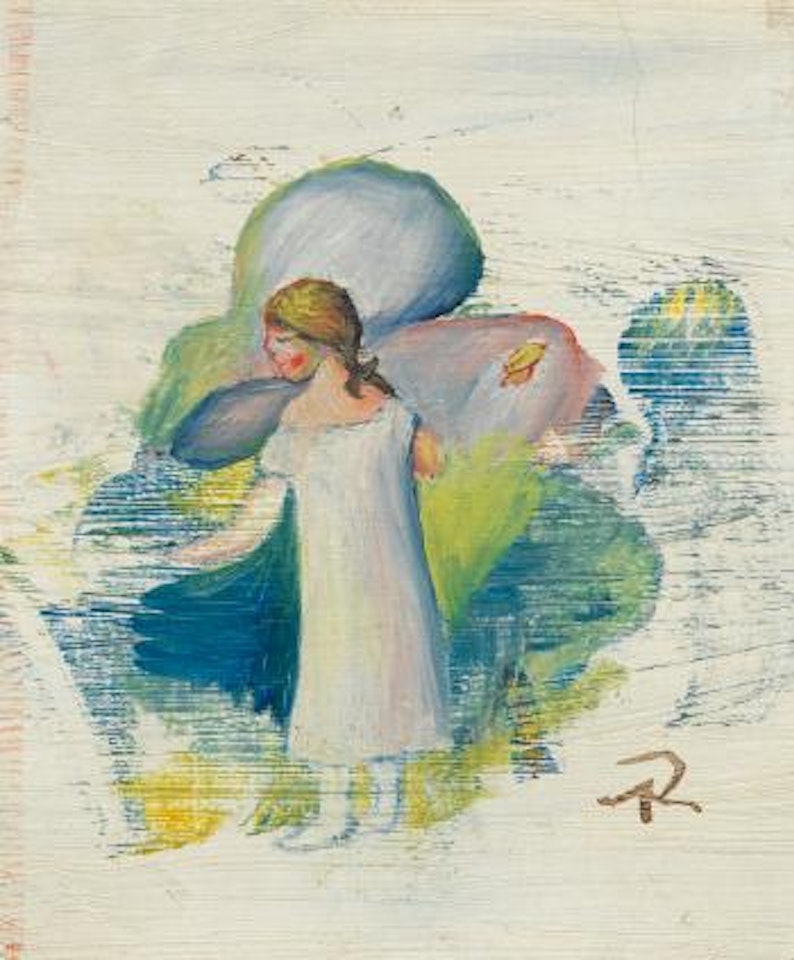Petite Fille En Chemise Au Bord De La Mer (Fragment) by Pierre-Auguste Renoir