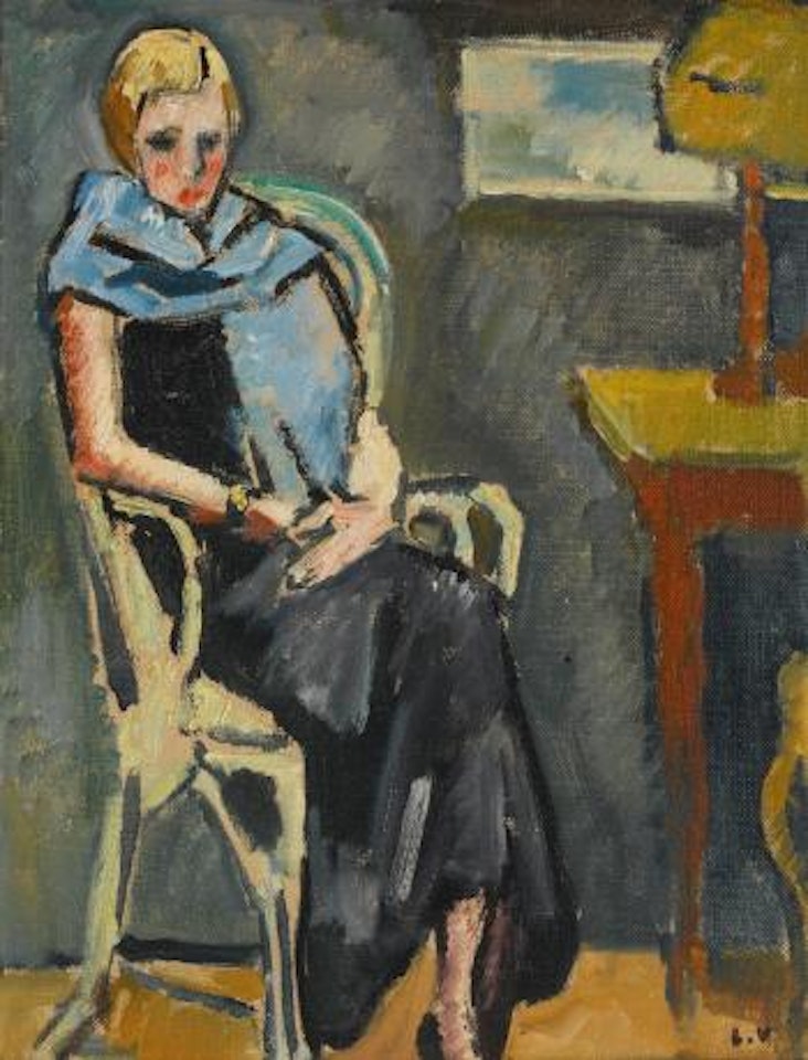 Femme À L'écharpe Bleue by Louis Valtat