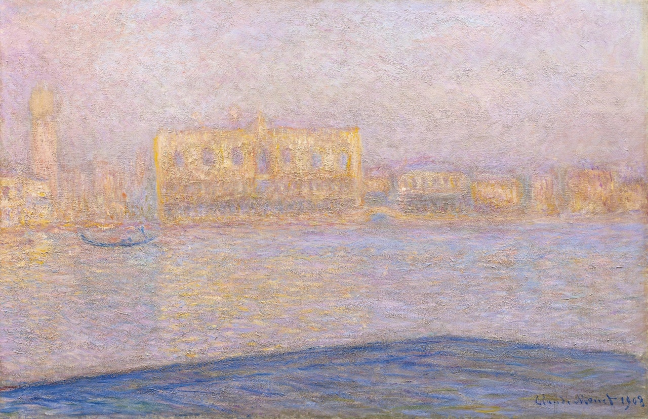LE PALAIS DUCAL VU DE SAINT-GEORGES MAJEUR by Claude Monet