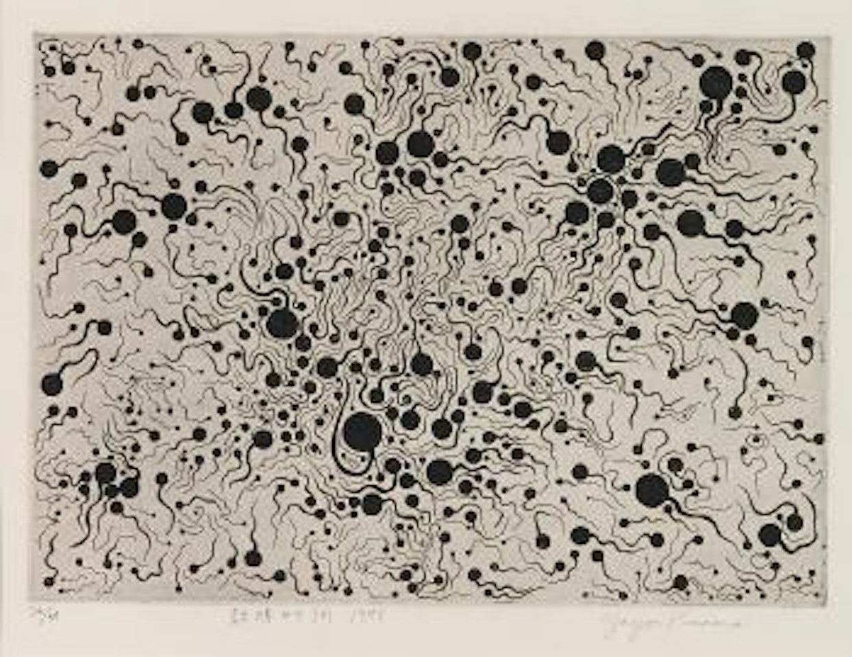 River at Sunrise by Yayoi Kusama