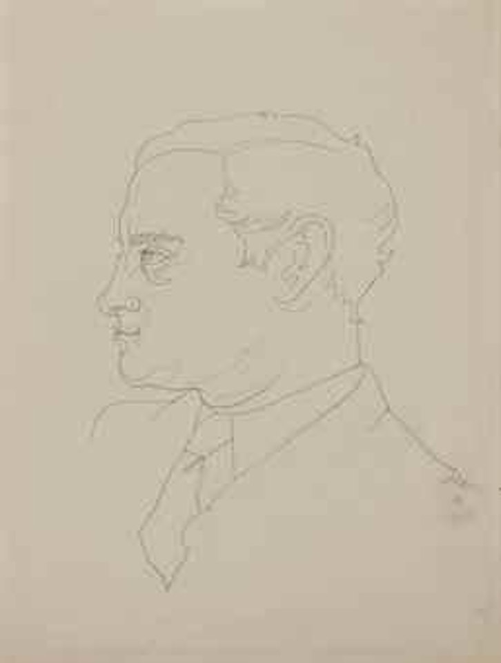 Portrait de Georges Hugnet by Jean Cocteau