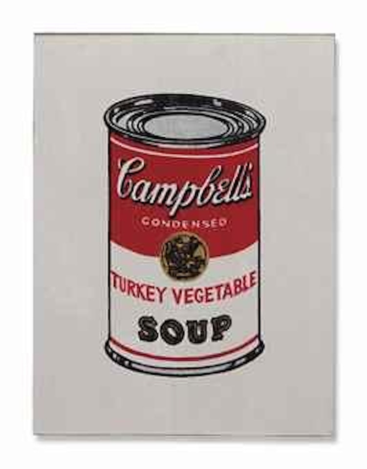 Andy Warhol turkey vegetable (from 32 Campbell's Soup, 1962) by Richard Pettibone
