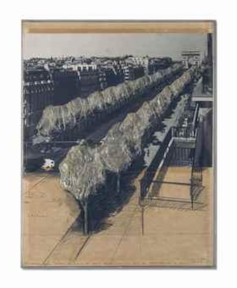 380 wrapped trees (project for Avenue des Champs Elysées and Rond Point des Champs Elysées à Paris) by Christo