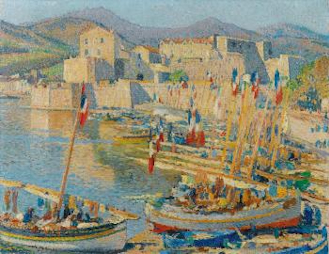 Quatorze Juillet à Collioure by Henri Jean Guillaume Martin
