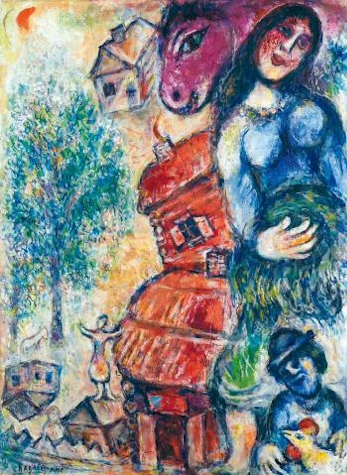 Paysage à l'Isba by Marc Chagall