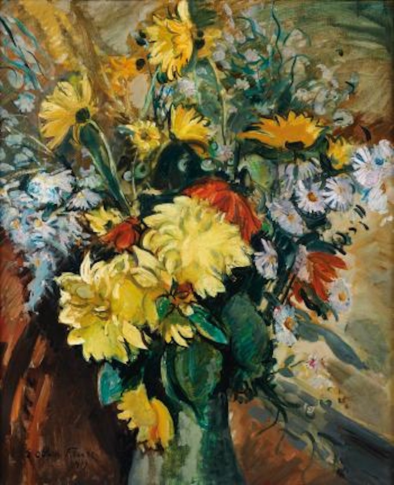 Les dahlias jaunes by Othon Friesz