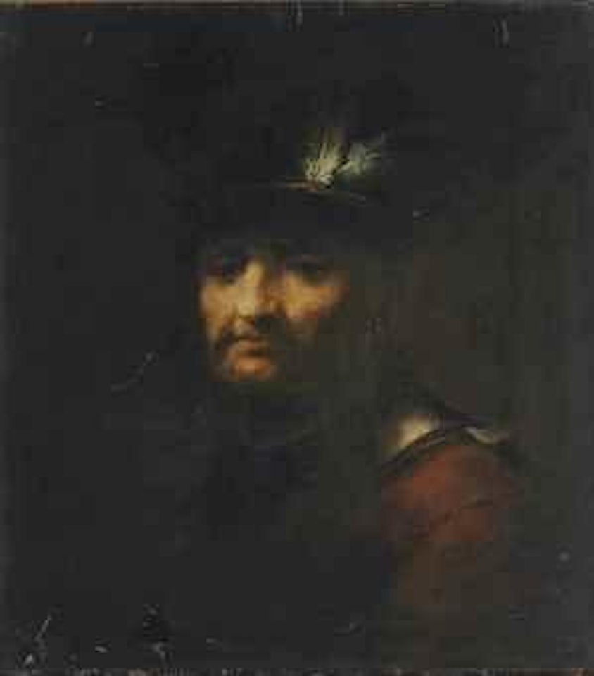 Portrait D'homme Au Chapeau à Plume by Christian Wilhelm Ernst Dietrich