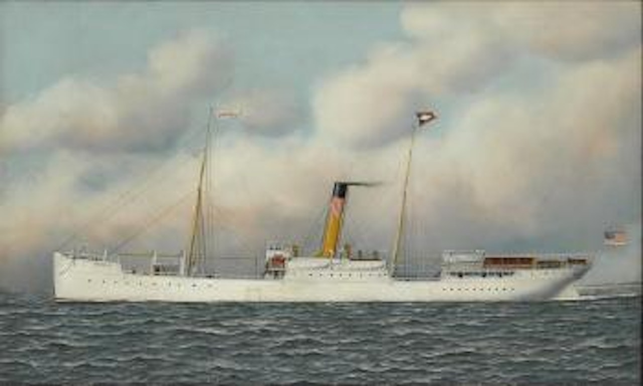 The steam ship S.S. Anselm outward bound by Antonio Jacobsen
