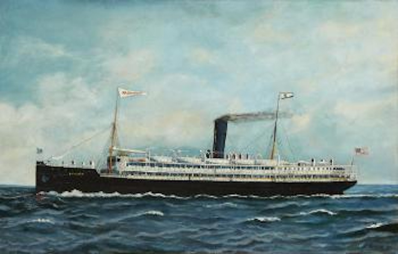 The S.S. Mohawk at Sea by Antonio Jacobsen