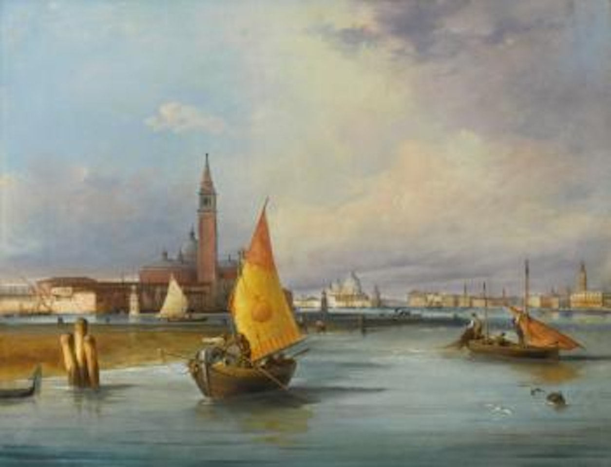 Venice, a view of The Bacino Di San Marco with The Isola Di San Giorgio by Carlo Grubacs