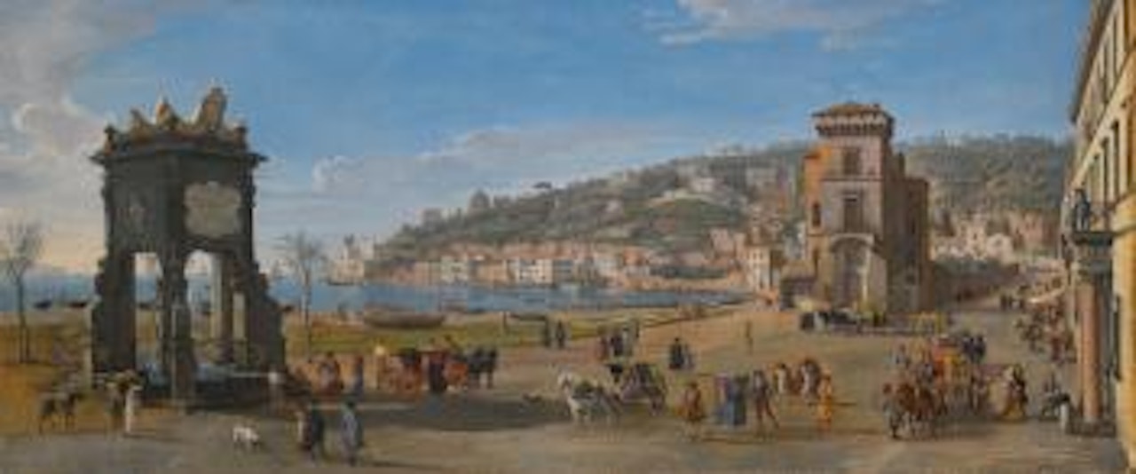 Naples, a view of The Riviera Di Chiaia by Gaspar van Wittel