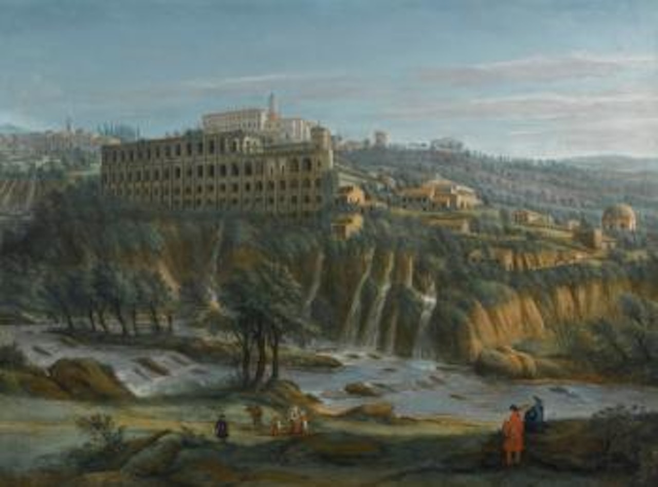 Tivoli, a view of the Waterfalls and the Villa of Maecenas by Gaspar van Wittel