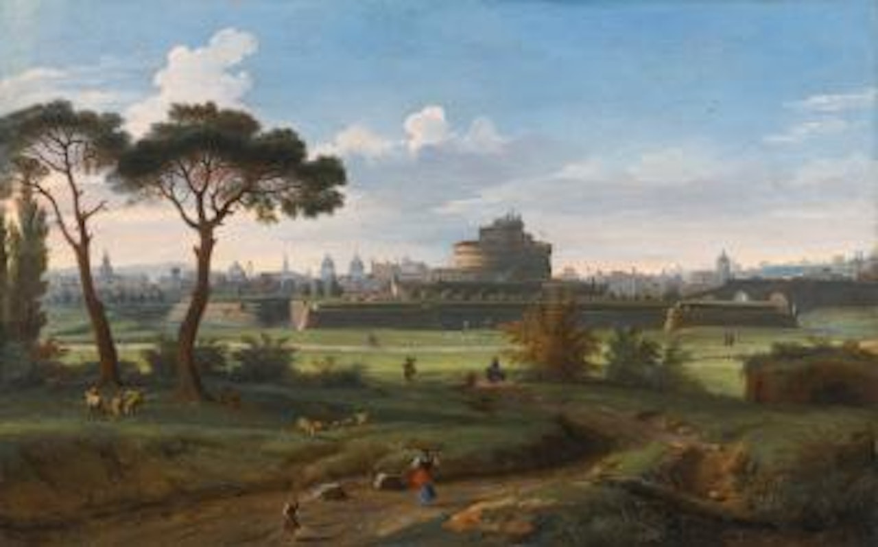 Rome, a view of the Castel Sant'Angelo from Prati by Gaspar van Wittel