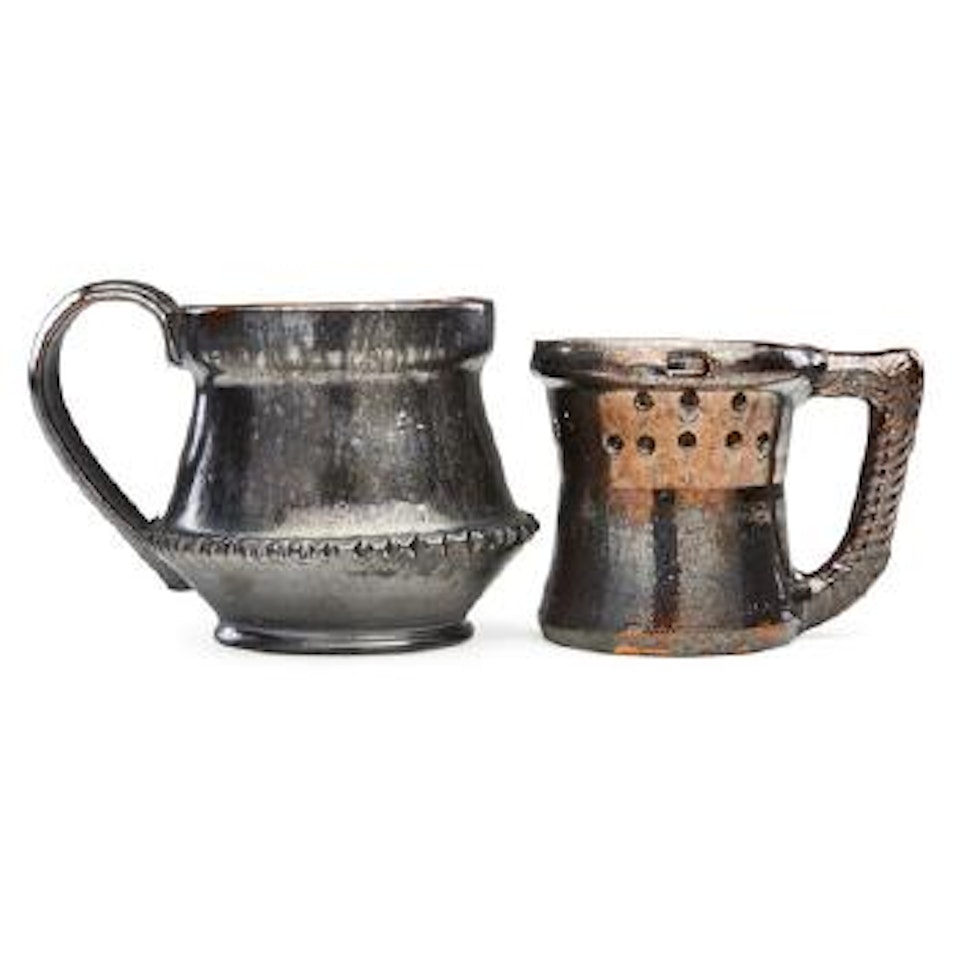 Mug and puzzle mug by George E. Ohr