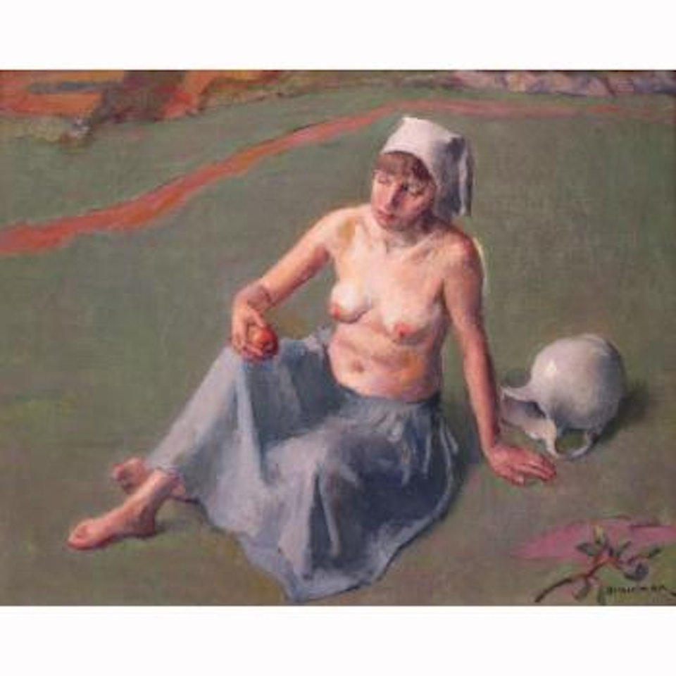On the green by Robert Brackman
