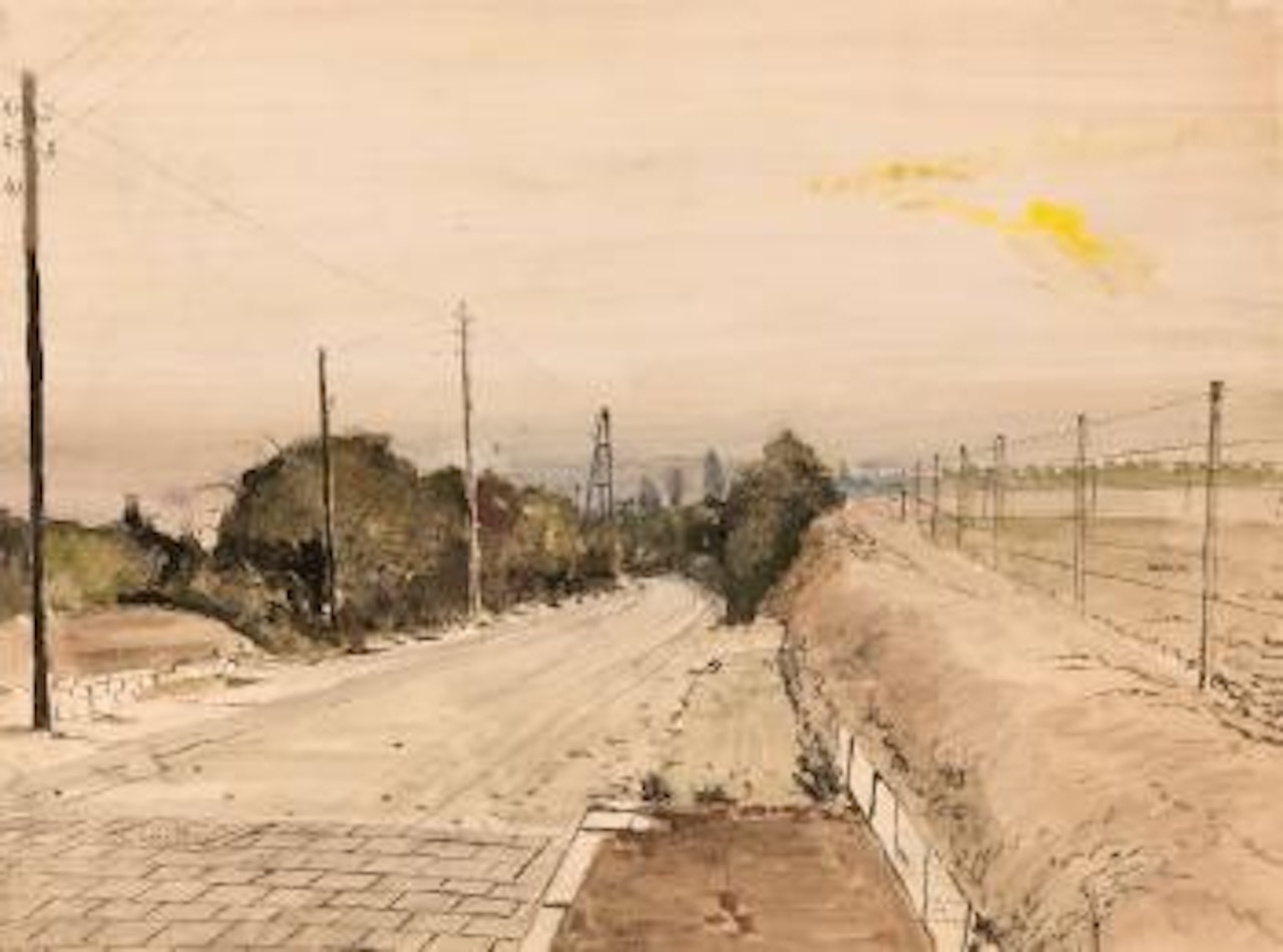 Rue de Moustier à Spy by Paul Delvaux