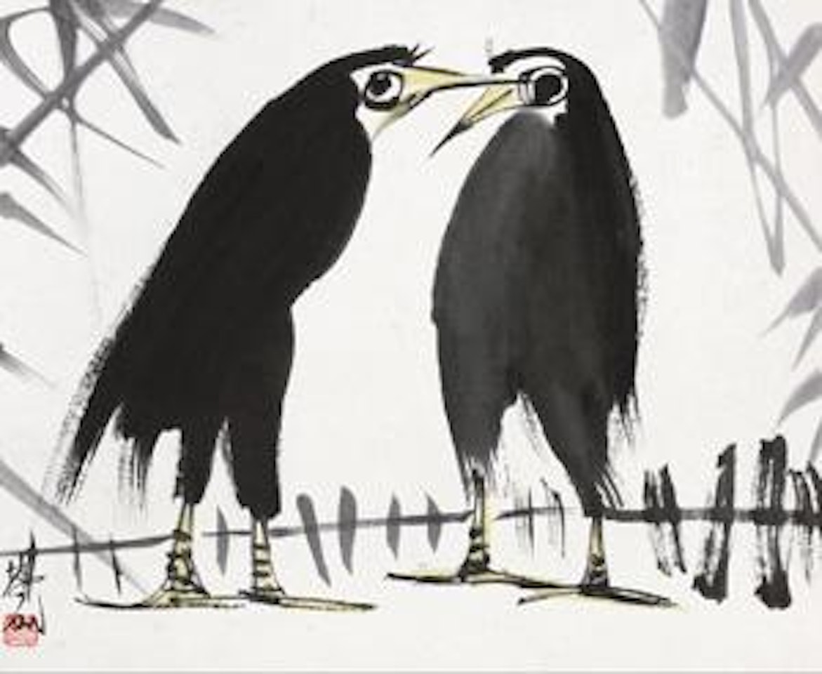 Two Birds by Lin Fengmian