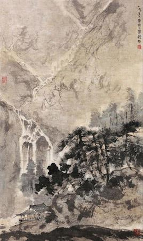 Waterfall by Fu Baoshi