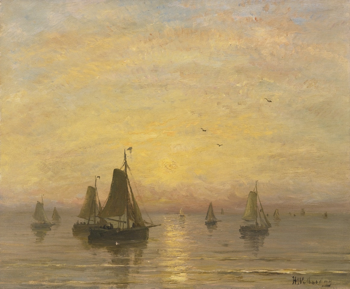 BOATS ON THE NORTH SEA by Hendrik-Willem Mesdag