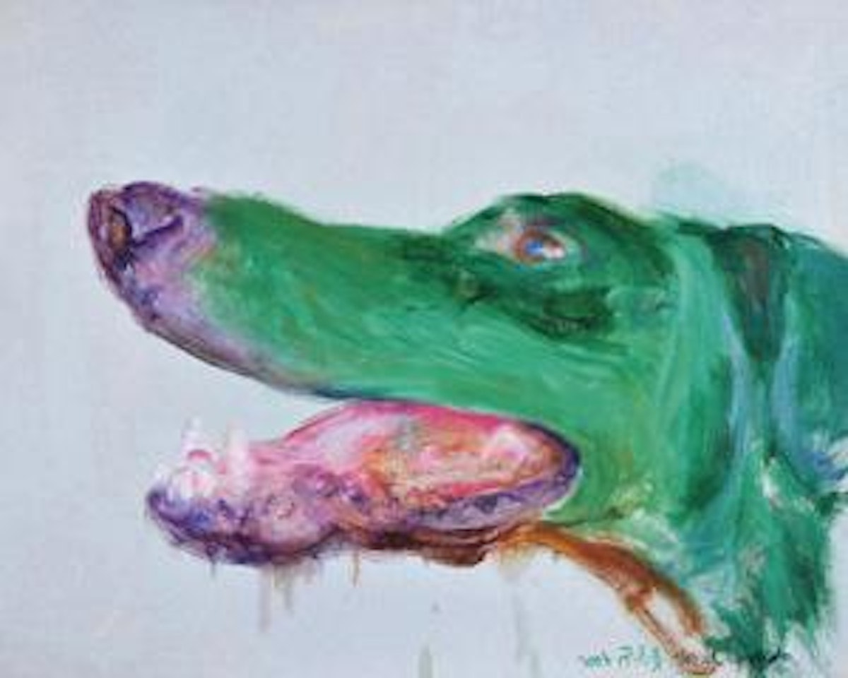 Green Dog by Zhou Chunya